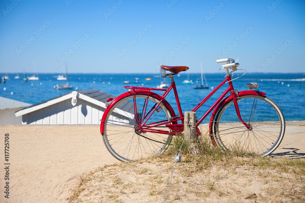 Fototapeta premium Vélo sur la côte de Noirmoutier