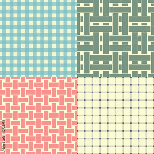 set of wicker seamless textures