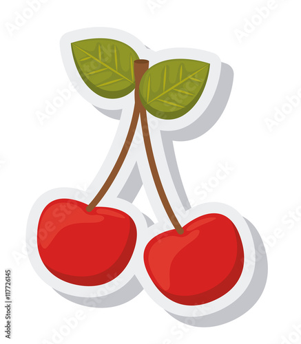 cherry fruit fresh isolated icon vector illustration design
