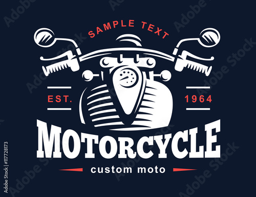 Motorcycle logo illustration. Vintage emblem