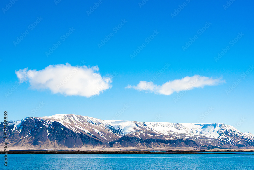 Mountains in the arctic sea