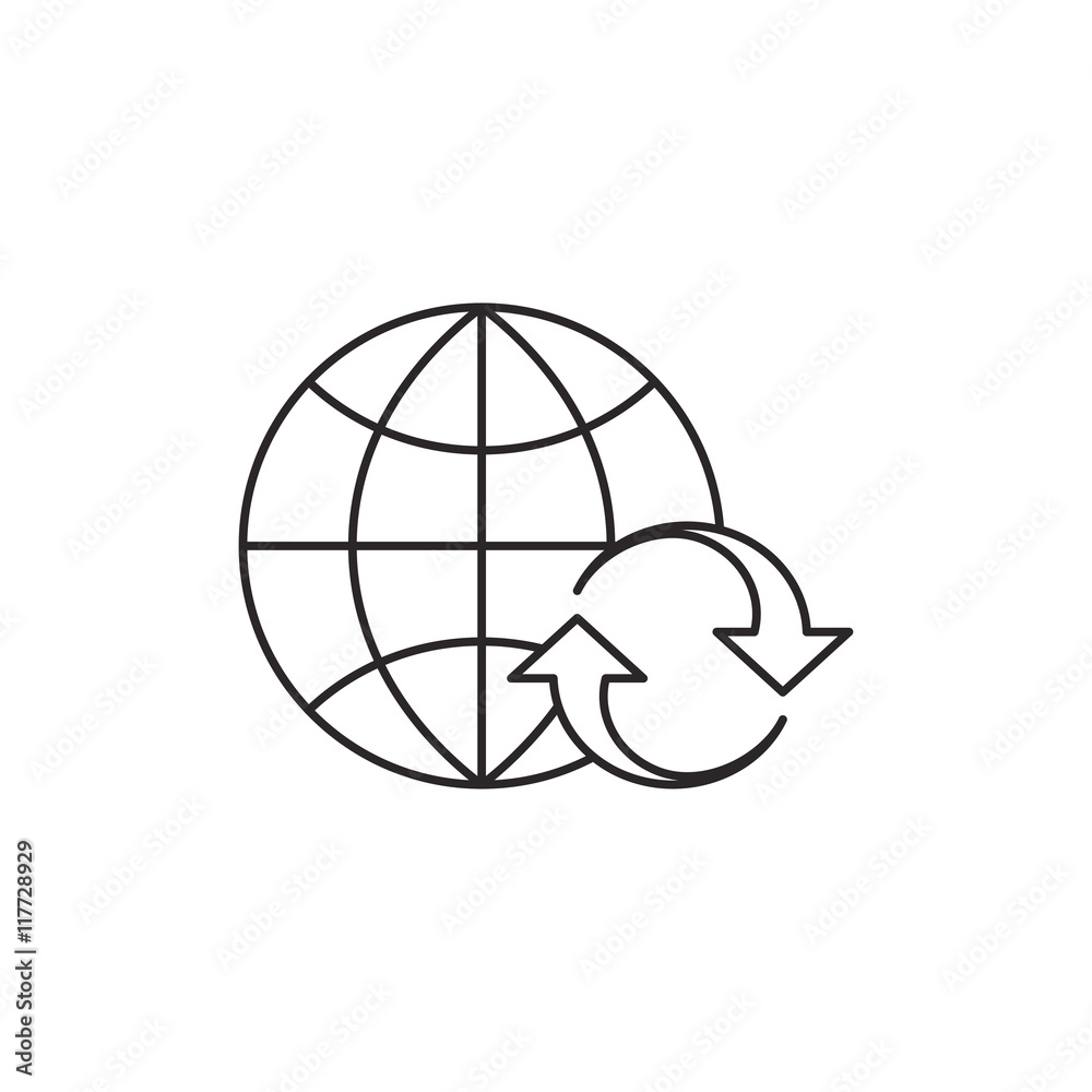 Outline wireless icon isolated on white background Outline wireless icon isolated on white background