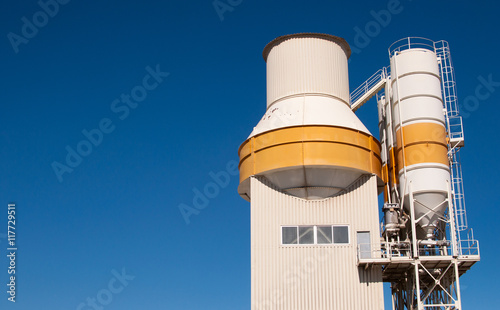 silo where material is stored to manufacture tiles photo