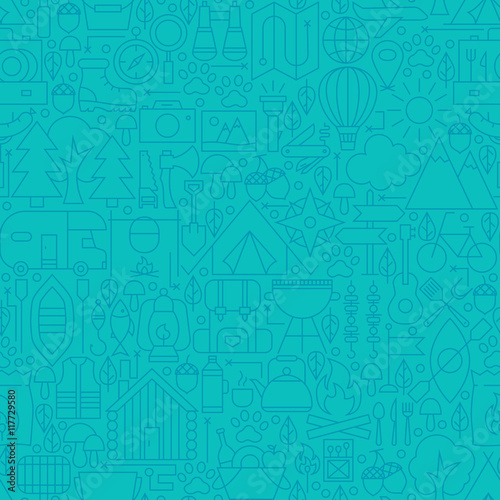 Adventure Camp Line Tile Pattern