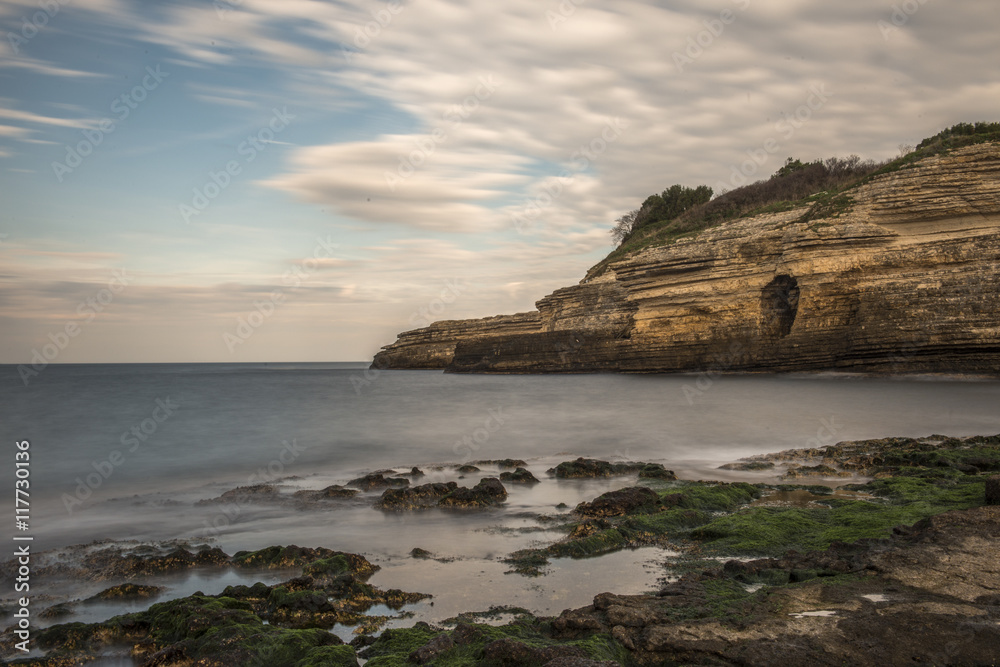 Beautiful nature, formation rocks on the sea