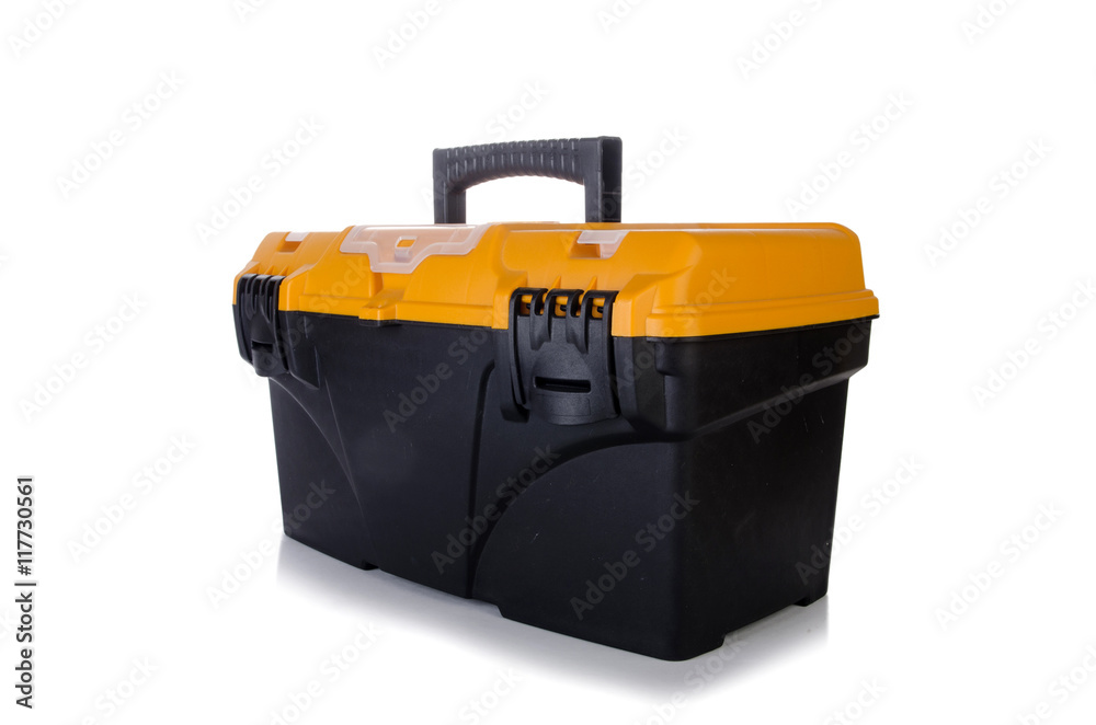 Toolkit box isolated on the white background