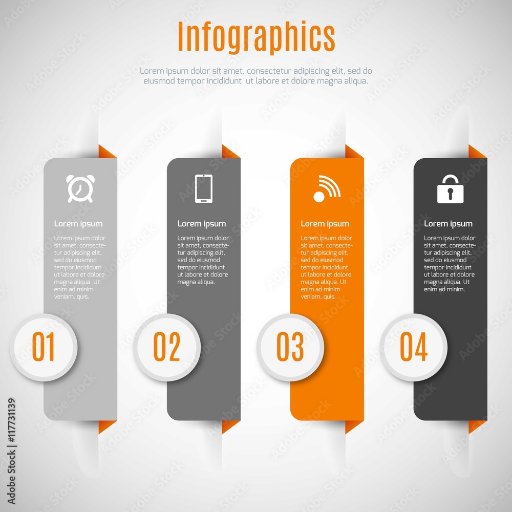 Infographic with banners template