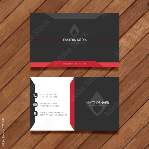 Dark visit card