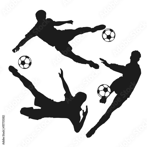 Footballer silhouettes