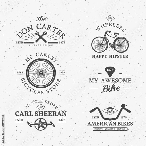 Bike logos in retro style