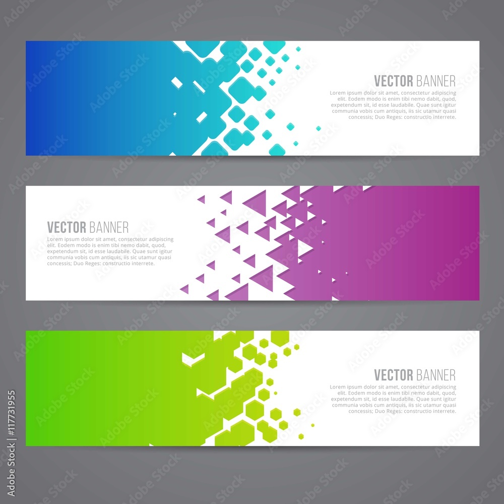 Fototapeta premium Colored abstract banners