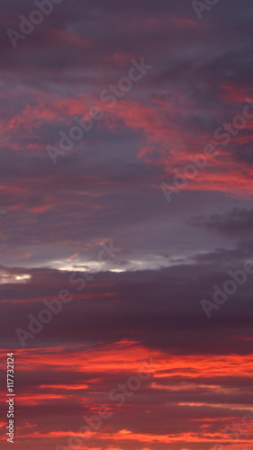 Orange Red Grey Clouds