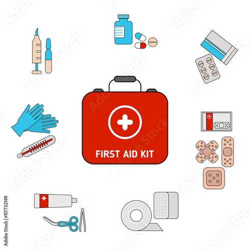 First aid kit concept