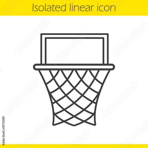 Basketball hoop linear icon