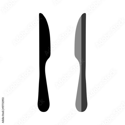 vector of knife on white background