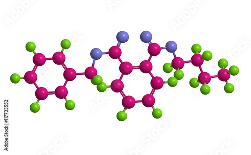 Molecular structure of phthalate (Benzyl butyl phthalate) photo