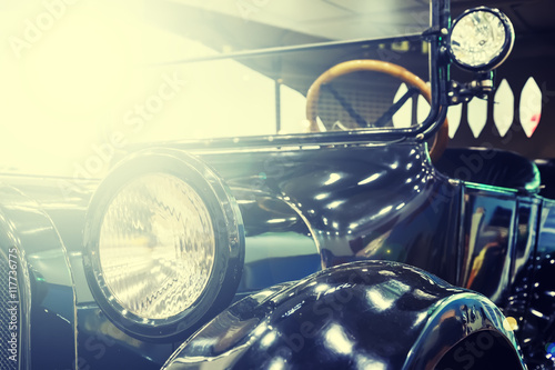 style antique car with toning and light