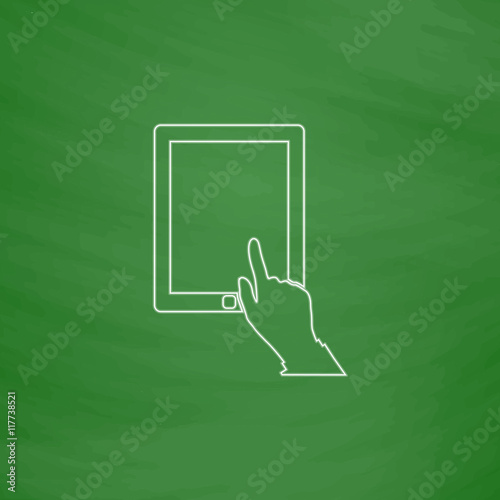 click tablet computer symbol