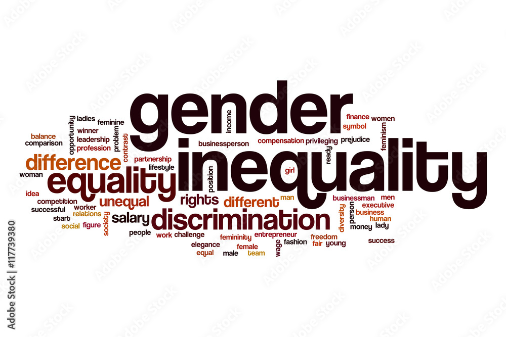 Gender inequality word cloud concept