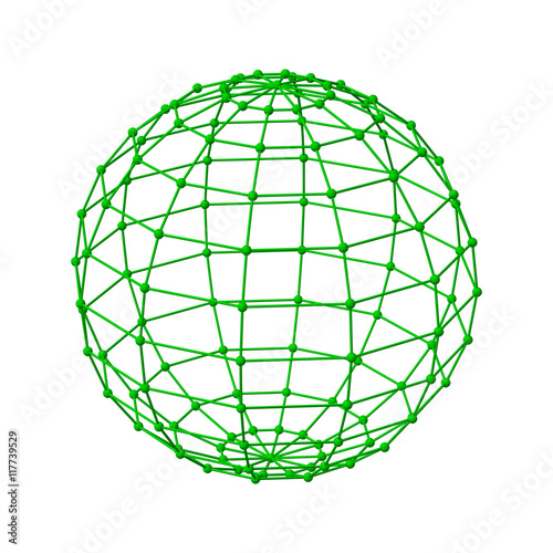 3D Sphere. Molecular lattic...