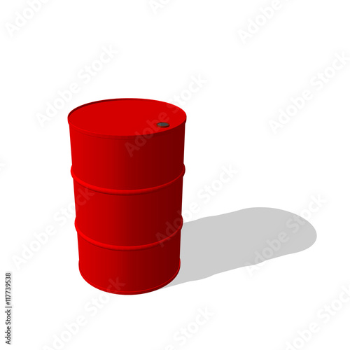 3d barrel. Vector illustration.