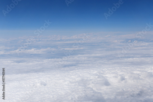 aerial view on clouds
