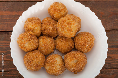 Homemade sweet plum dumplings
