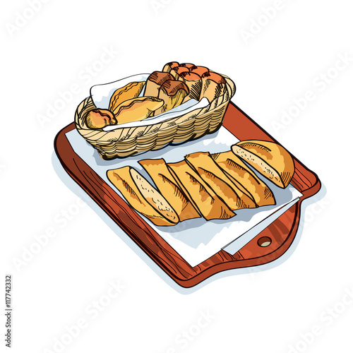fresh bread basket. food sk...