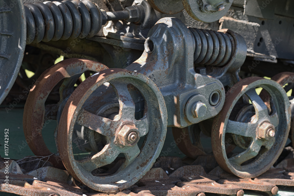 Detail of the rollers tractor