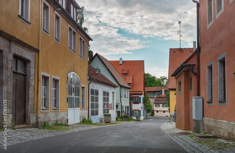 .Old German towns.Rothenburg ob der Tauber.Franconia, Bavaria, Germany