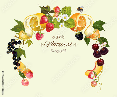 Berry fruit wreath