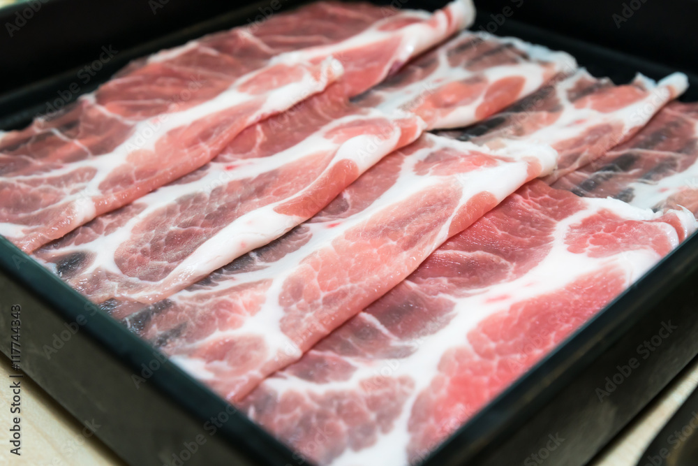 Meat Slide on Plate Meat Slide on Plate