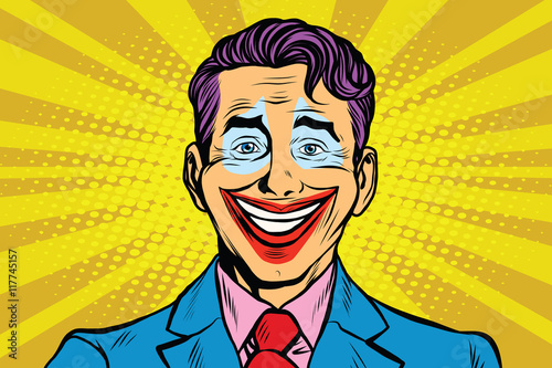 Clown smile joker face