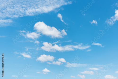 Blue sky with cloud in sunny day  nature background.