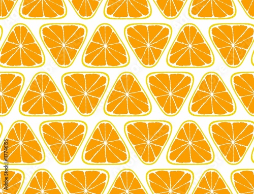 Seamless background with oranges. 