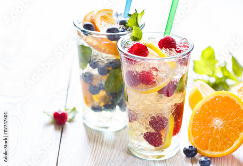 Summer fruit water.