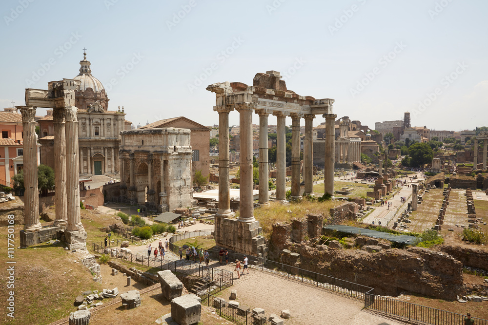 Rome, Italy. One of the most famous landmarks in the world - Roman Forum