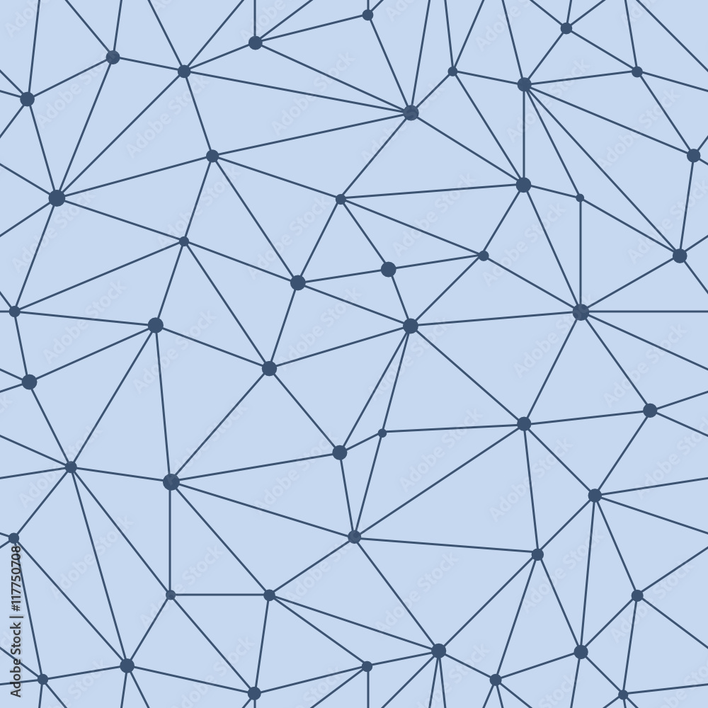 Obraz premium Sieć diagramów Voronoi bez szwu