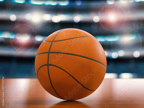 basketball on the floor © phonlamaiphoto