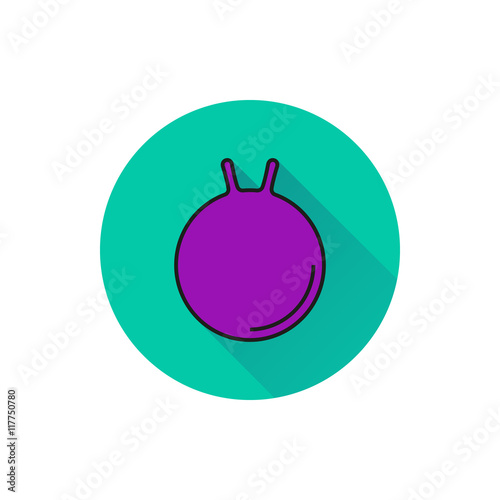 gym ball icon on white background