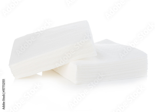 Napkins close-up isolated on a white background.