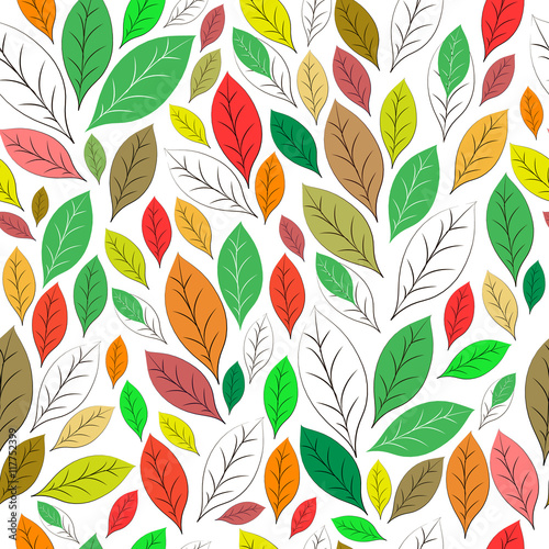 Pattern of colorful leaves