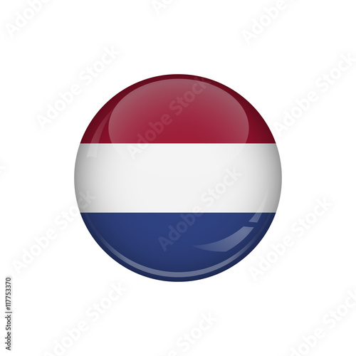 Free Download Flag of Holland. A round button with a glare. Round Flag emblem. - GFXLoad