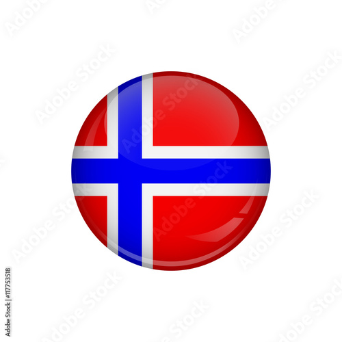 Free Download Flag of Norway. A round button with a glare. Round Flag emblem. - GFXLoad