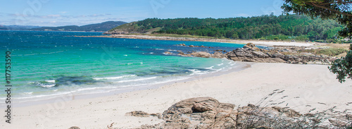 Fototapeta Naklejka Na Ścianę i Meble -  Playas en Muxia (Mugía)  Da  LA CRUZ Pedra da Garza Galicien (Galicia) Spanien