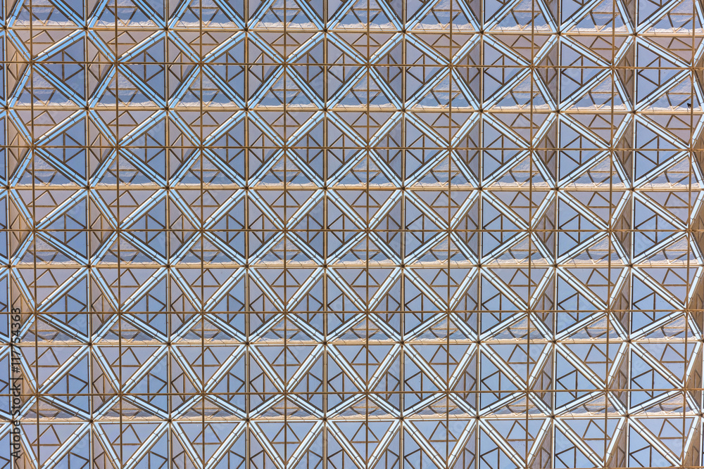 Modern building roof geometric design background