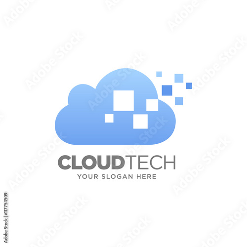 Cloud Service Technology Logo. on line business