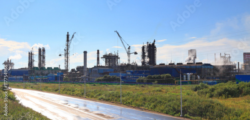 panoramic view of  the chemical plant