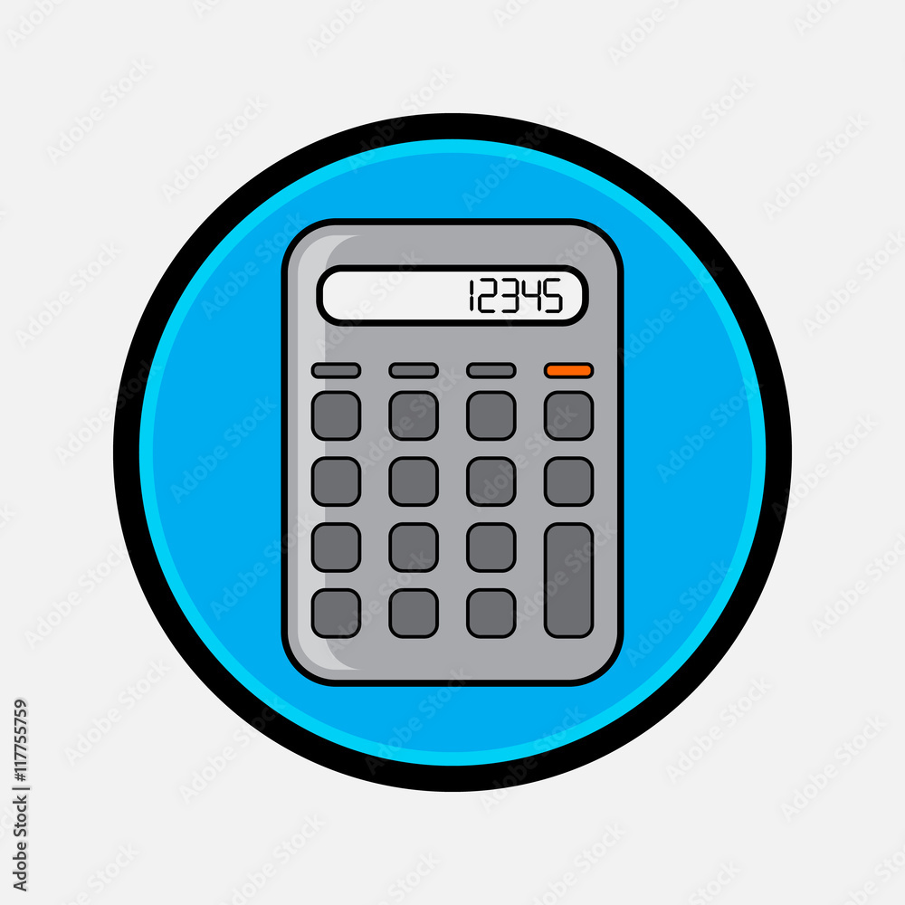 Calculator vector icon in flat style. For web and mobile Calculator vector icon in flat style. For web and mobile