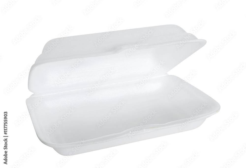 Styrofoam box / Styrofoam box on white background. Food container. Styrofoam box / Styrofoam box on white background. Food container.